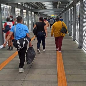 Podotactil Trasmilenio trafico pesado